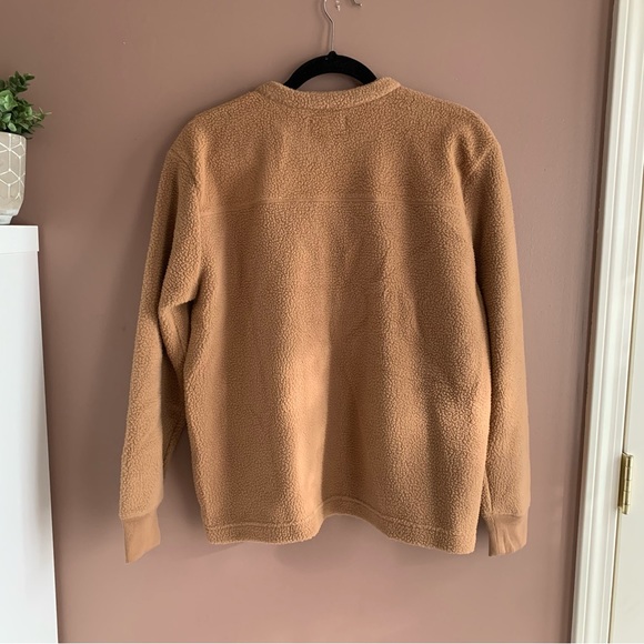 Free Assembly brown Teddy henley pullover size medium - Picture 3 of 9